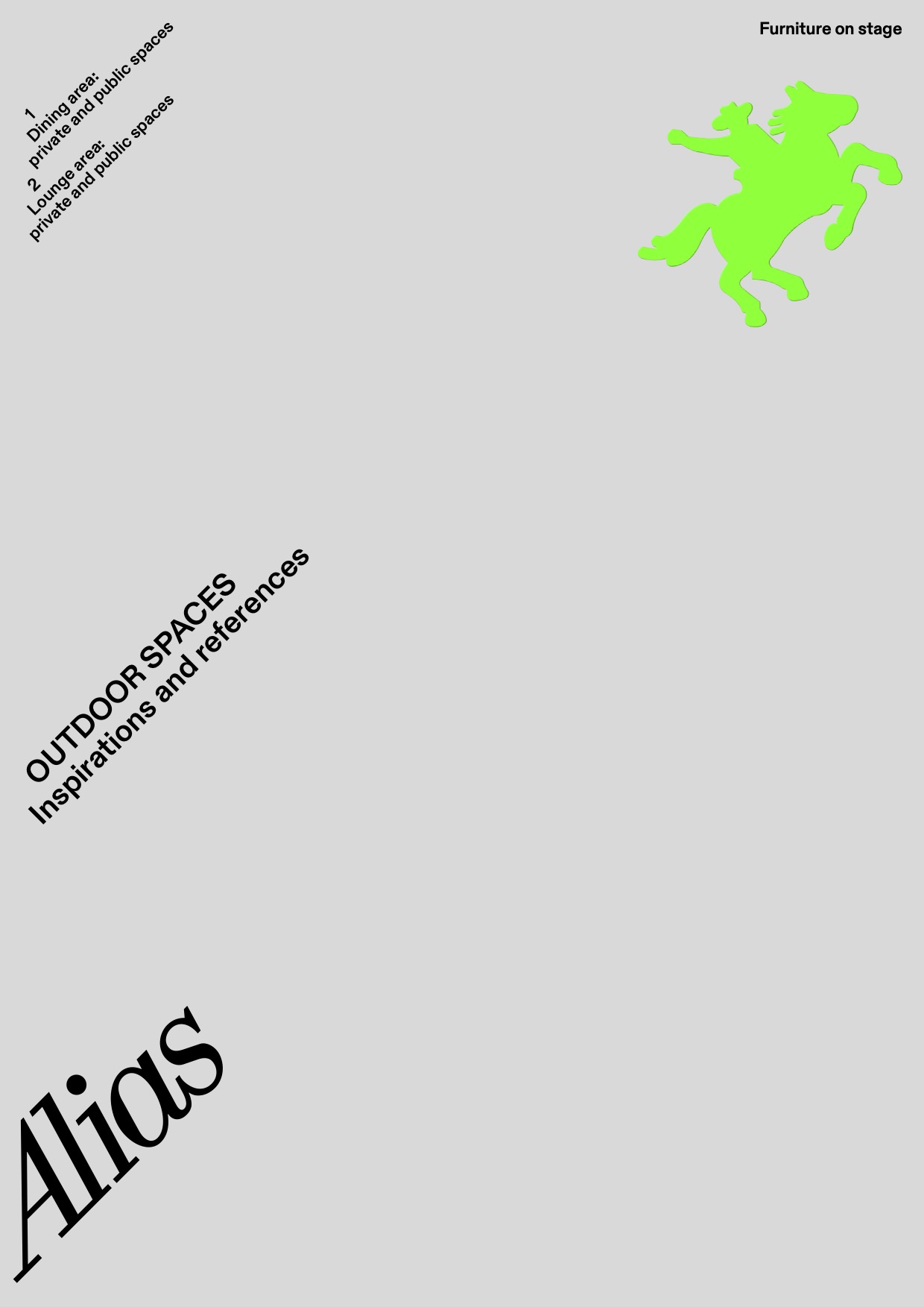 Alias catalogue Furniture on stage Outdoor spaces