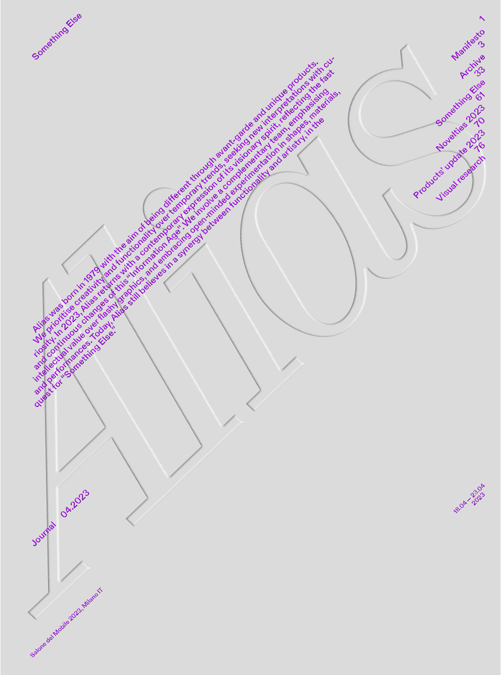 In this section, you can browse and download Alias catalogs. Discover the collections and projects we have realized with the best designers